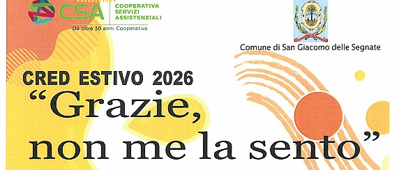 CRED ESTIVO - "Grazie, non me la sento" - Dall'01 al 31 Luglio 2026