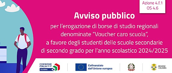 Voucher Caro Scuola 2024/2025 – Contributi fino a 500 euro per studenti delle scuole superiori