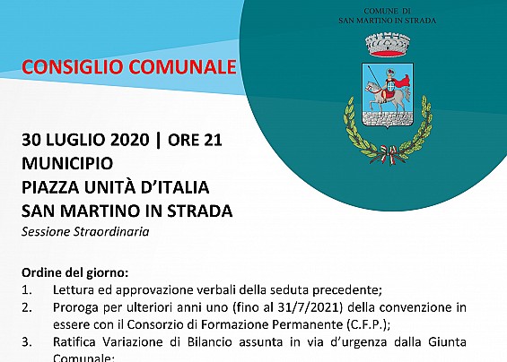 Convocazione Consiglio Comunale