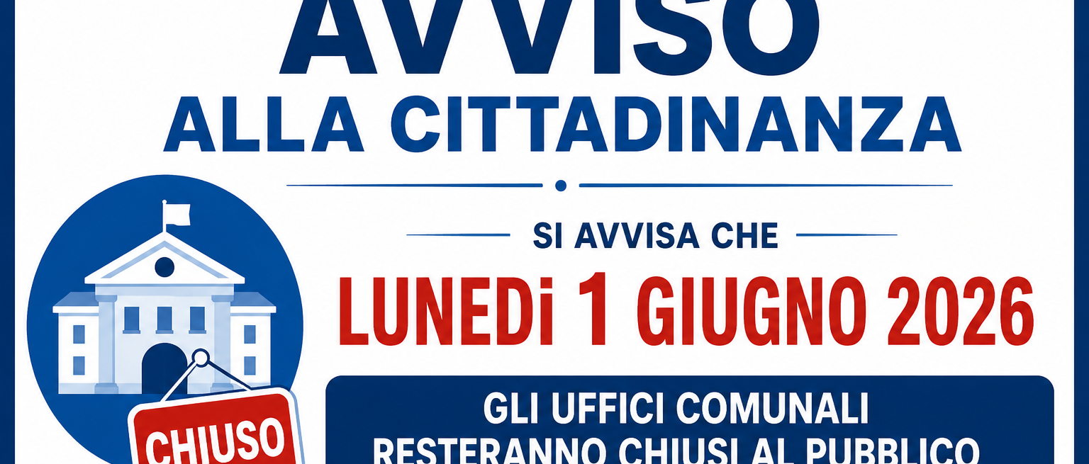 Avviso Chiusura Uffici Comunali