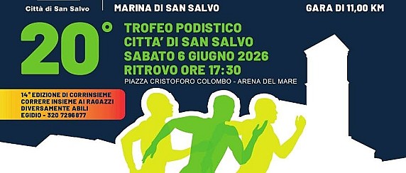 Modifiche alla viabilità  per la gara podistica agonistica “20° Trofeo Podistico Città di San Salvo Memorial Dino Potalivo e Corrinsieme"