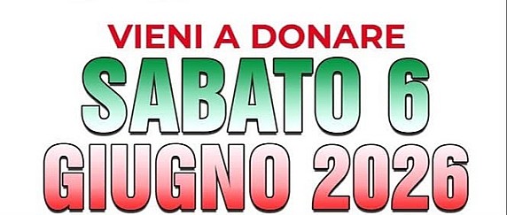 Sabato 6 giugno - raccolta sangue a cura dell'Avis Riano