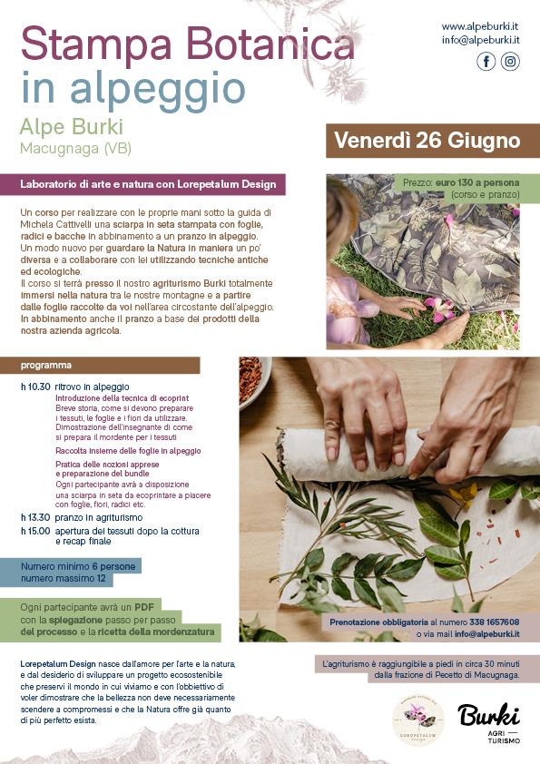 Stampa Botanica in Alpeggio
