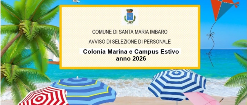 Avviso pubblico per individuazione di assistenti-animatori per colonia marina e campus estivo 2026