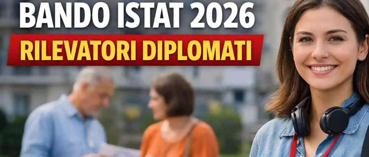 AVVISO PUBBLICO DI SELEZIONE PER SOLI TITOLI AI FINI DELLA FORMAZIONE DI UN ELENCO RILEVATORI PER IL CENSIMENTO PERMANENTE DELLA POPOLAZIONE 2026 E ALTRE INDAGINI ISTAT
