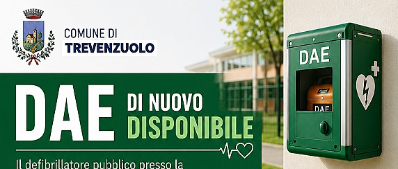 Ripristinato il defibrillatore (DAE) presso la Scuola Primaria di Trevenzuolo