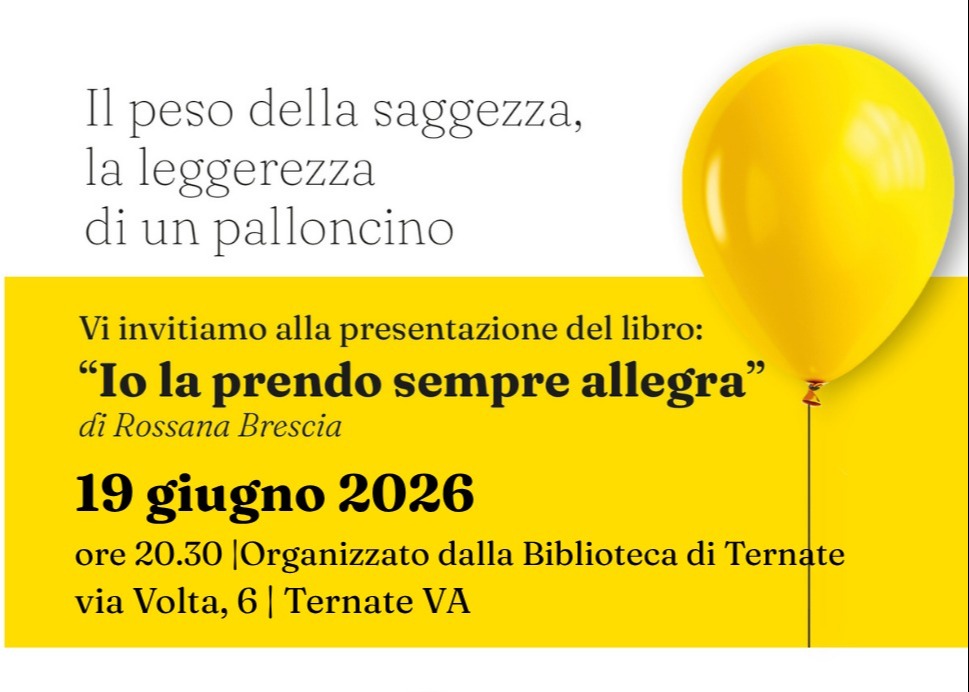 Biblioteca comunale - presentazione del libro "Io la prendo sempre allegra"
