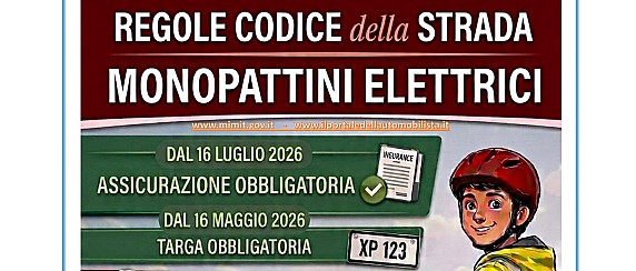 Monopattini elettrici: tutte le nuove regole in vigore dal 16 maggio 2026