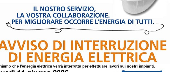 AVVISO INTERRUZIONE DI ENERGIA ELETTRICA