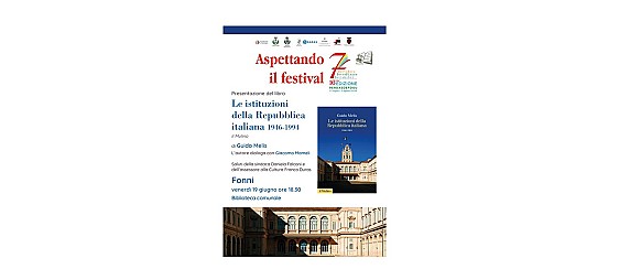 Aspettando il Festival - Presentazione del libro "Le Istituzioni della repubblica Italiana 1946-1994"