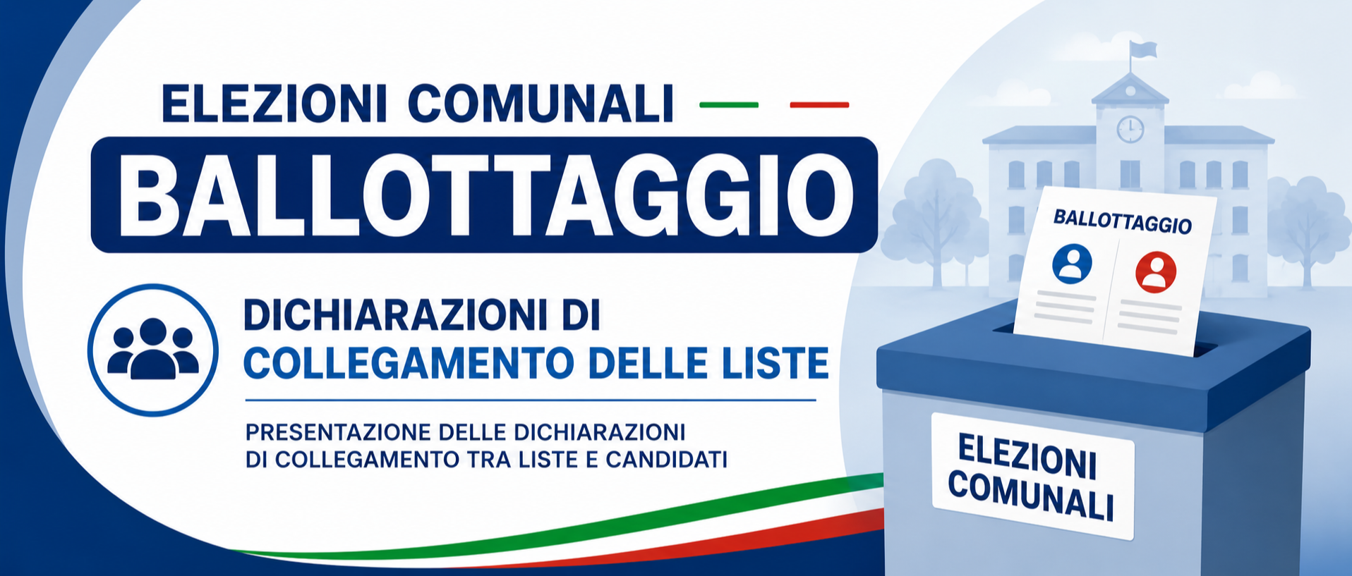 Elezioni comunali 2026 - Turno di ballottaggio del 21 e 22 giugno 2026