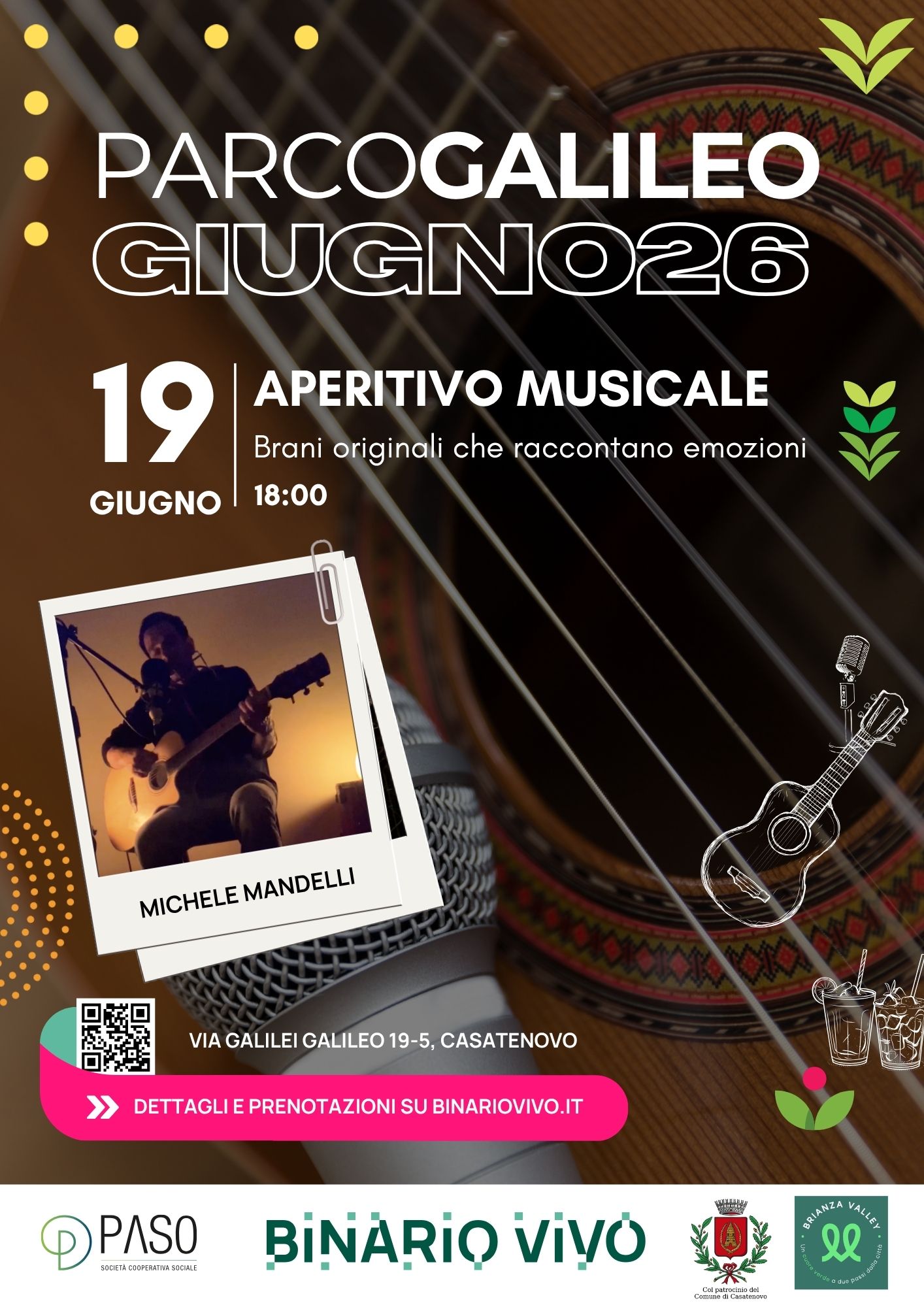 Parco Galileo Paso Michele Mandelli Aperitivo Musicale