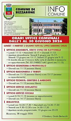 Orari Giugno