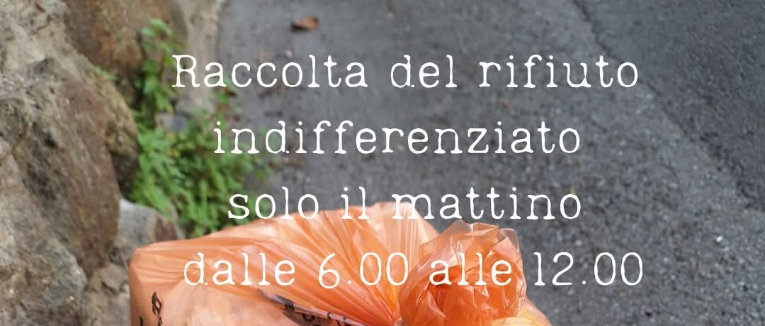 Cambio orario conferimento rifiuti indifferenziati