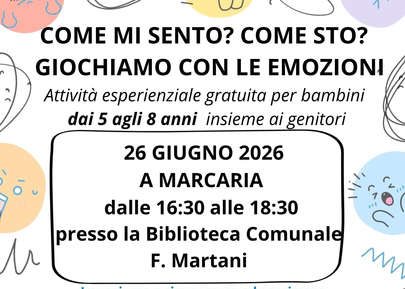 COME MI SENTO? COME STO? GIOCHIAMO CON LE EMOZIONI