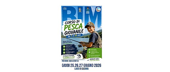 Corso di PESCA GIOVANILE dai 7 ai 14 anni