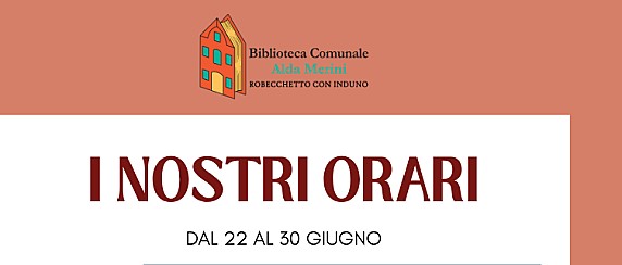 Variazione orario di apertura Biblioteca Alda Merini