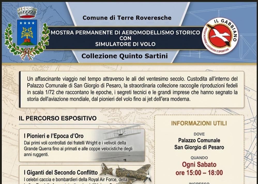MOSTRA PERMANENTE DI AEREOMODELLISMO STORICO CON  SIMULATORE DI VOLO - Collezione Quinto Sartini