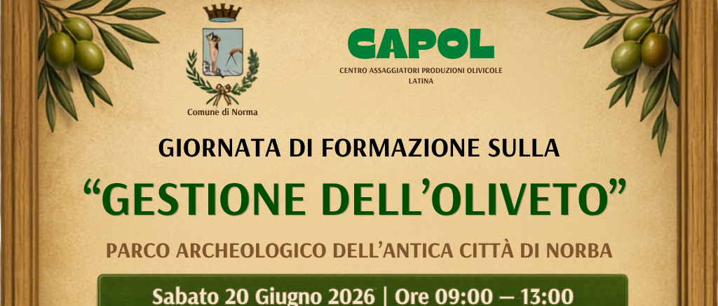 [PROGETTO INVIRIDIS] Corso Gestione dell'oliveto