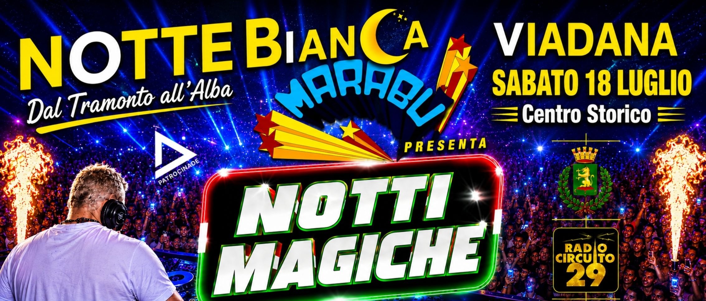 Sabato 18 luglio "Notti Magiche a Viadana – La Notte Bianca 2026" dalle 19.00 nel centro storico
