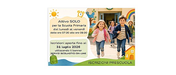 Iscrizione al servizio Pre-scuola 2026-2027