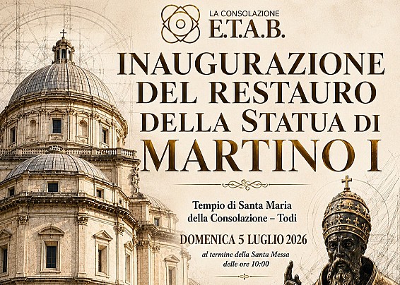 Un pezzo della nostra storia torna a splendere: inaugurazione del restauro della statua di Papa Martino I