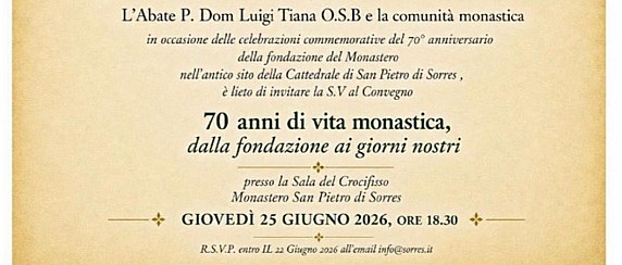70 anni dall'arrivo dei Monaci Benedettini a Borutta.