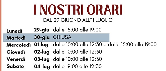 Variazione orario di apertura Biblioteca Alda Merini per l'estate