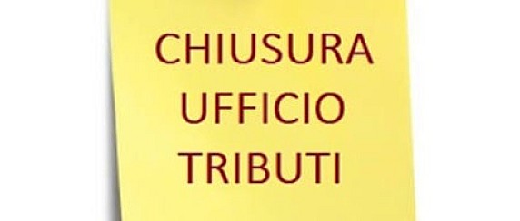 Chiusura Ufficio Tributi - 20 Luglio 2026