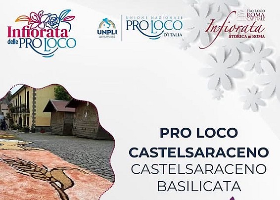 L'Associazione Pro Loco di Castelsaraceno protagonista all'Infiorata Storica di Roma con "Un ponte di pace".