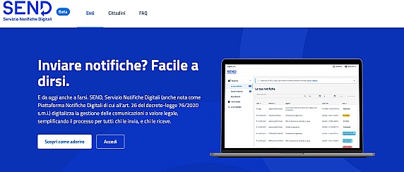 Piattaforma SEND - Servizio Notifiche Digitali per consultare e scaricare gli atti notificati