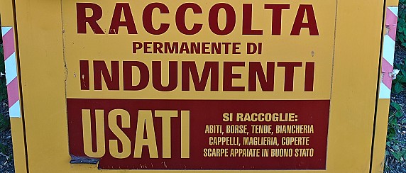 Attivazione servizio: Raccolta permanente di indumenti usati
