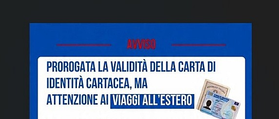 Carta d’Identità cartacea, prorogata la scadenza ma non per l’espatrio. Decreto-legge 26 giugno 2026, n. 108