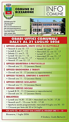 ORARI COMUNE LUGLIO
