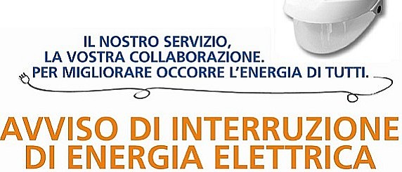 Avviso di  interruzione di energia elettrica per il giorno 03.07.2026