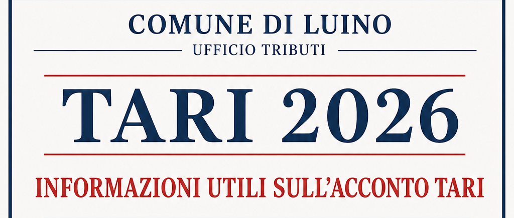 TARI 2026 ACCONTO – In corso la consegna degli avvisi di pagamento dell'acconto