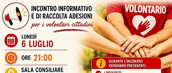 Incontro informativo per i volontari civici del Comune di Binago