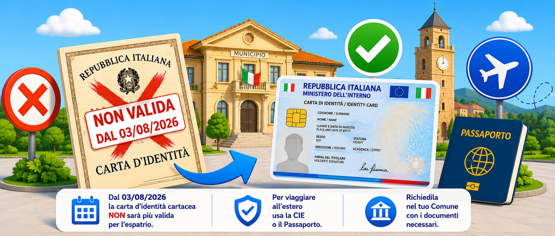 Carte d'identità cartacee: nuove disposizioni sulla validità e rilascio della Carta d'Identità Elettronica (CIE)