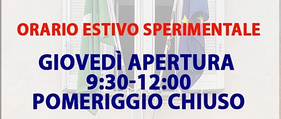 Variazione temporanea orario apertura uffici comunali