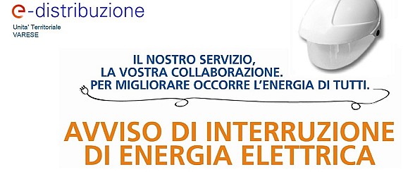 Interruzione energia elettrica - venerdì 10 luglio 2026 dalle 8:00 alle 14:00