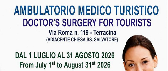 È già operativo l’Ambulatorio Medico Turistico a Terracina, tutti i giorni fino al 31 agosto 2026