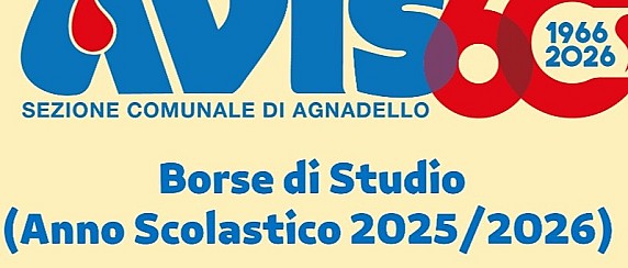 AVIS Agnadello - Borse di Studio - Anno Scolastico 2025/2026