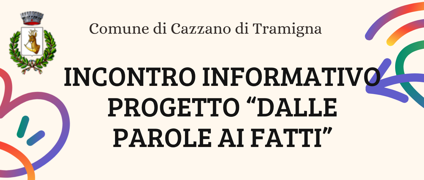 Incontro informativo sul progetto "Dalle Parole ai Fatti"