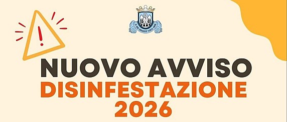 NUOVO AVVISO DISINFESTAZIONE