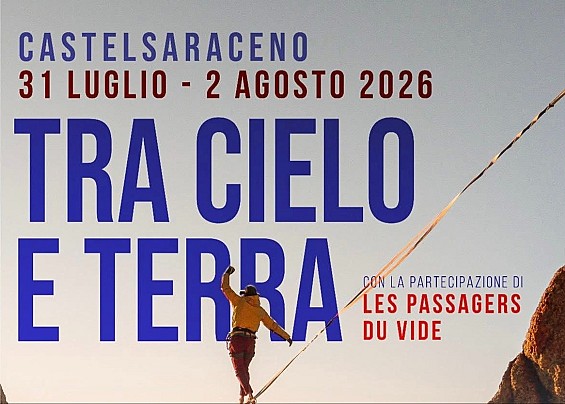 Tra Cielo e Terra: Castelsaraceno ospita la highline internazionale dal 31 luglio al 2 agosto 2026.