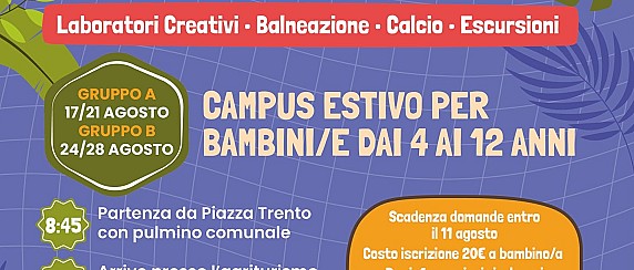 Avviso centro estivo per minori anno 2026
