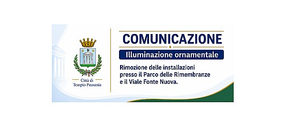Illuminazione ornamentale - Comunicato