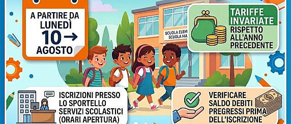 Apertura iscrizioni ai servizi scolastici – Anno scolastico 2026/2027
