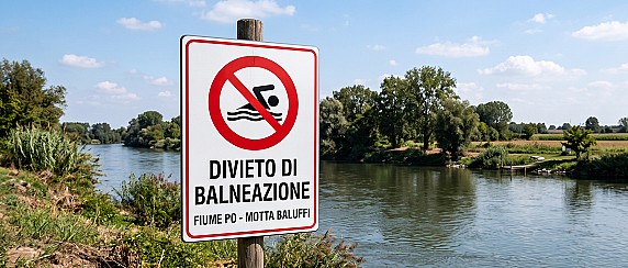 Divieto di balneazione nel fiume Po – Ordinanza sindacale