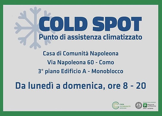Attivazione Cold Spot nella Casa di Comunità Napoleona — Como